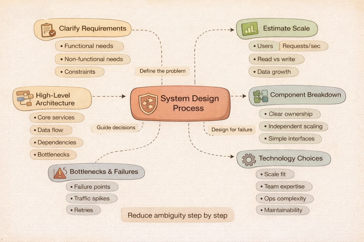 Step by step approach to System Design